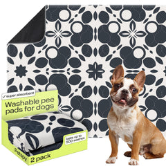 PetSpy Washable Pee Pad with Oriental pattern shows leakproof, reusable potty training for puppies.