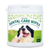 Petstoral Dental Care Wipes packaging shows a sturdy container for on-the-go oral care