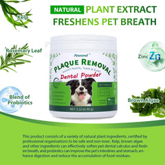 Petstoral product helps fresh breath and healthier gums in dogs.