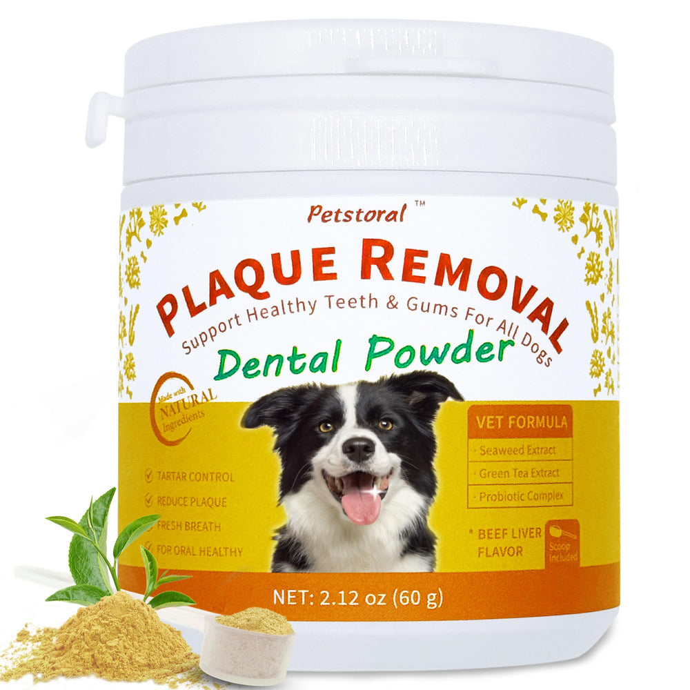 Petstoral plaque removal dental powder bottle for easy daily care