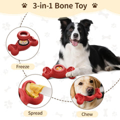 PETSWEET 3-in-1 enrichment toy mold-filled peanut butter close-up for tasty rewards
