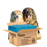 PETSWORLD enormous dog training pad 37x54 in use supports large dogs during house training.