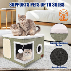 PETTDATE cat bed foldable design shown for easy storage and travel.