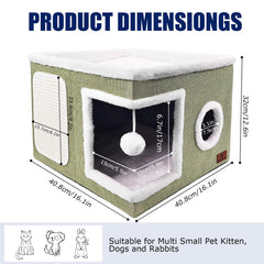PETTDATE cat bed scratch-pad side highlights furniture protection and play.