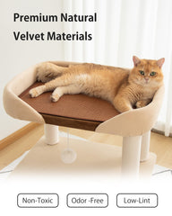PETTIFUL cat tree with spinning-ball toy for interactive fun