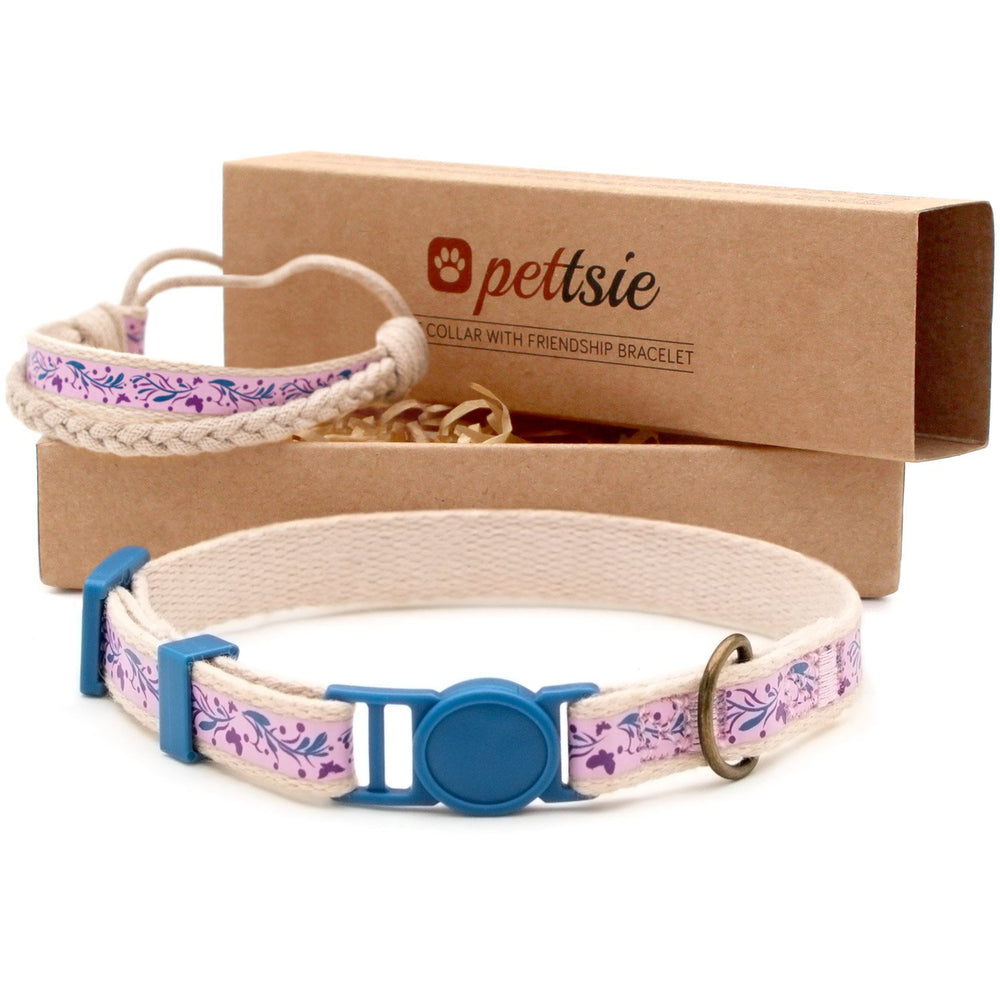 Pettsie breakaway cat collar purple with quick-release buckle for safer playtime