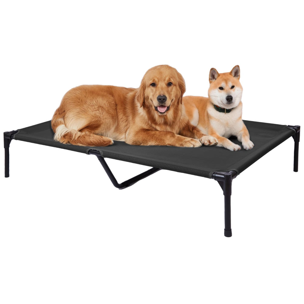 Pettycare elevated outdoor dog bed assembly demonstrates quick setup for busy pet parents.