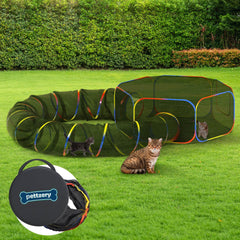 Pettzery outdoor cat enclosure front view shows a spacious sunny play area.