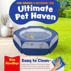 Pettzery playpen foldable-storage compact for travel and easy storage.