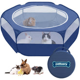Pettzery small animal playpen zippered-top keeps kittens and rabbits secure during play.