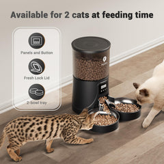 PETULTRA automatic cat feeder dual-power design with battery backup