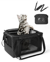Petux airline-approved cat carrier underseat shows compact cabin-friendly design for easy travel.