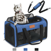 Petux TSA-approved cat carrier underseat design for easy airline travel.