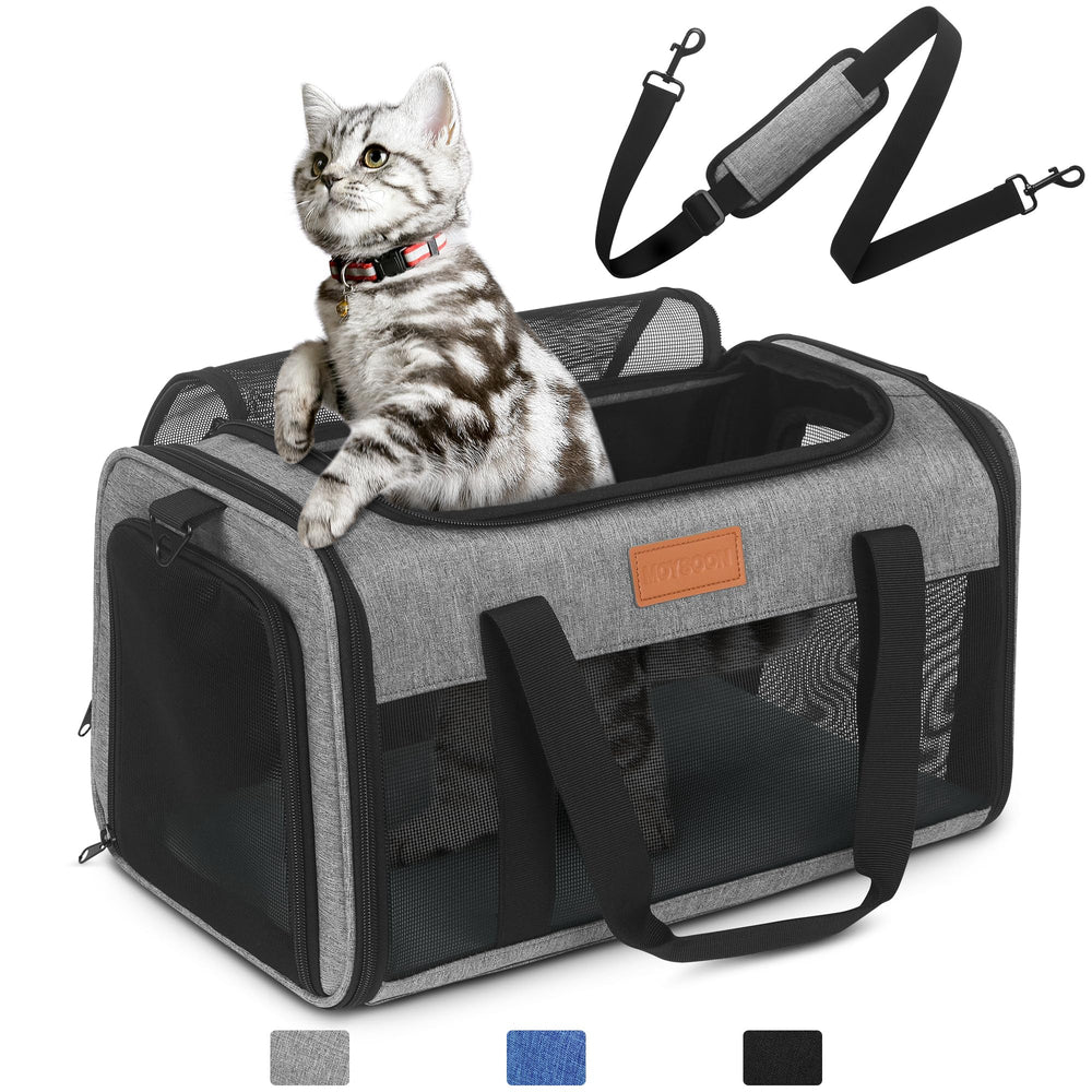 Petux underseat cat carrier for cabin travel fits under seat for small cats