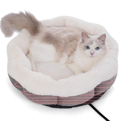 Petvolve heated cat bed round warmth for indoor cats