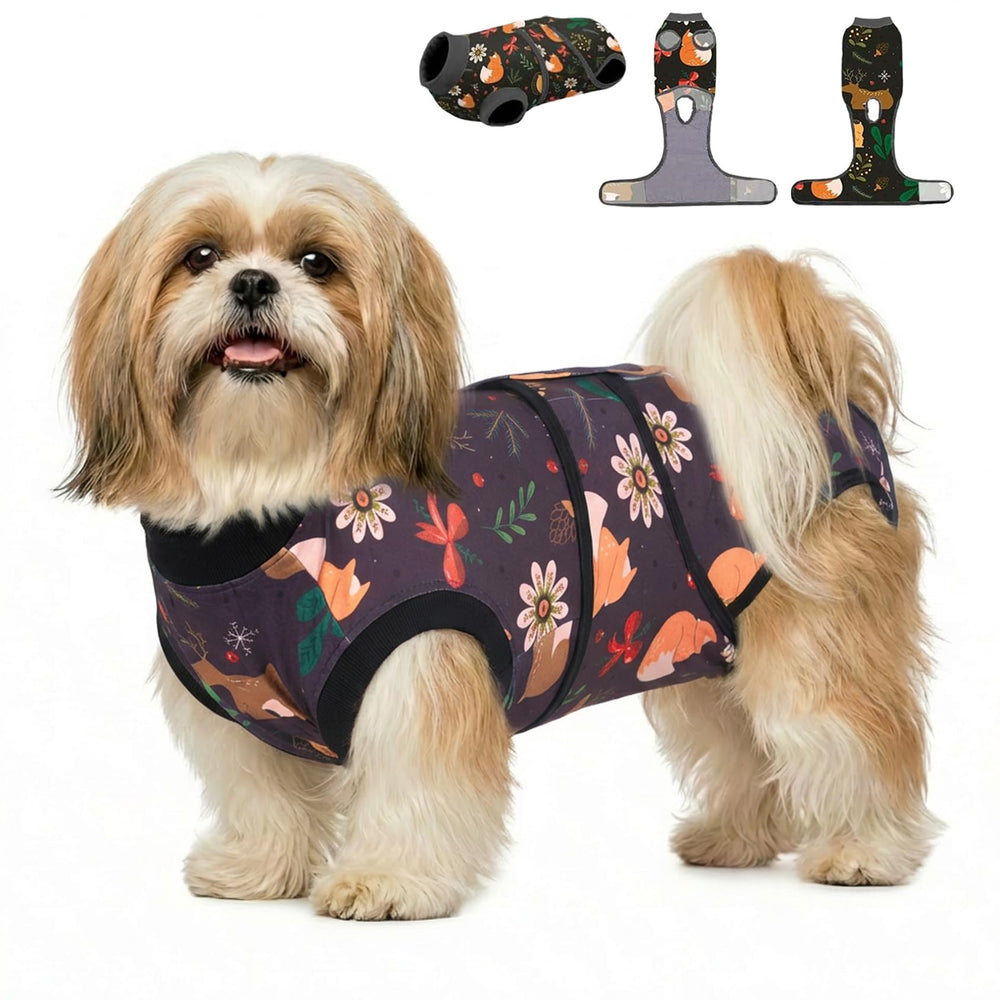 PetWarm dog recovery suit close-up shows soft breathable fabric for everyday comfort