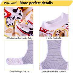 PetWarm dog onesie fit image emphasizing easy wear and secure fit