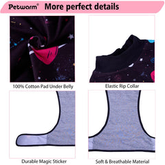 PetWarm dog recovery suit in machine washable fabric for simple cleaning.