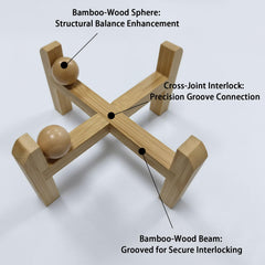 Petygooing wood-stand-non-slip-base keeps bowls in place during meals.