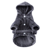 Petyoung Pet Bathrobe hooded on a small dog after bath for quick drying