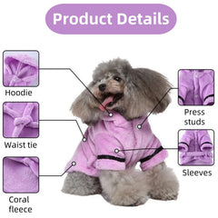 Petyoung quick-dry dog towel shows rapid moisture absorption