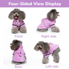 Petyoung soft polyester dog bathrobe fabric detail highlights skin-friendly comfort