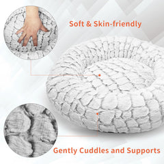 PETZOOKA cat bed with warming pad inside illustrating auto temperature control
