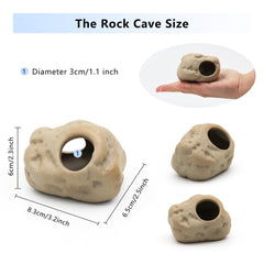 Pewyoke rock cave decor 6-piece set enhances natural habitat and tank scenery.