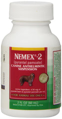 Pfizer Nemex-2 2oz bottle pour supports easy, convenient dosing for dogs.