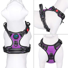 PHOEPET No Pull Harness for small dogs displaying back leash clip for traditional walks.