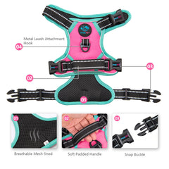 PHOEPET reflective material close-up pink enhances visibility for safer evening strolls