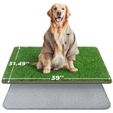 Pick For Life dog grass mat closeup shows realistic texture for potty training.
