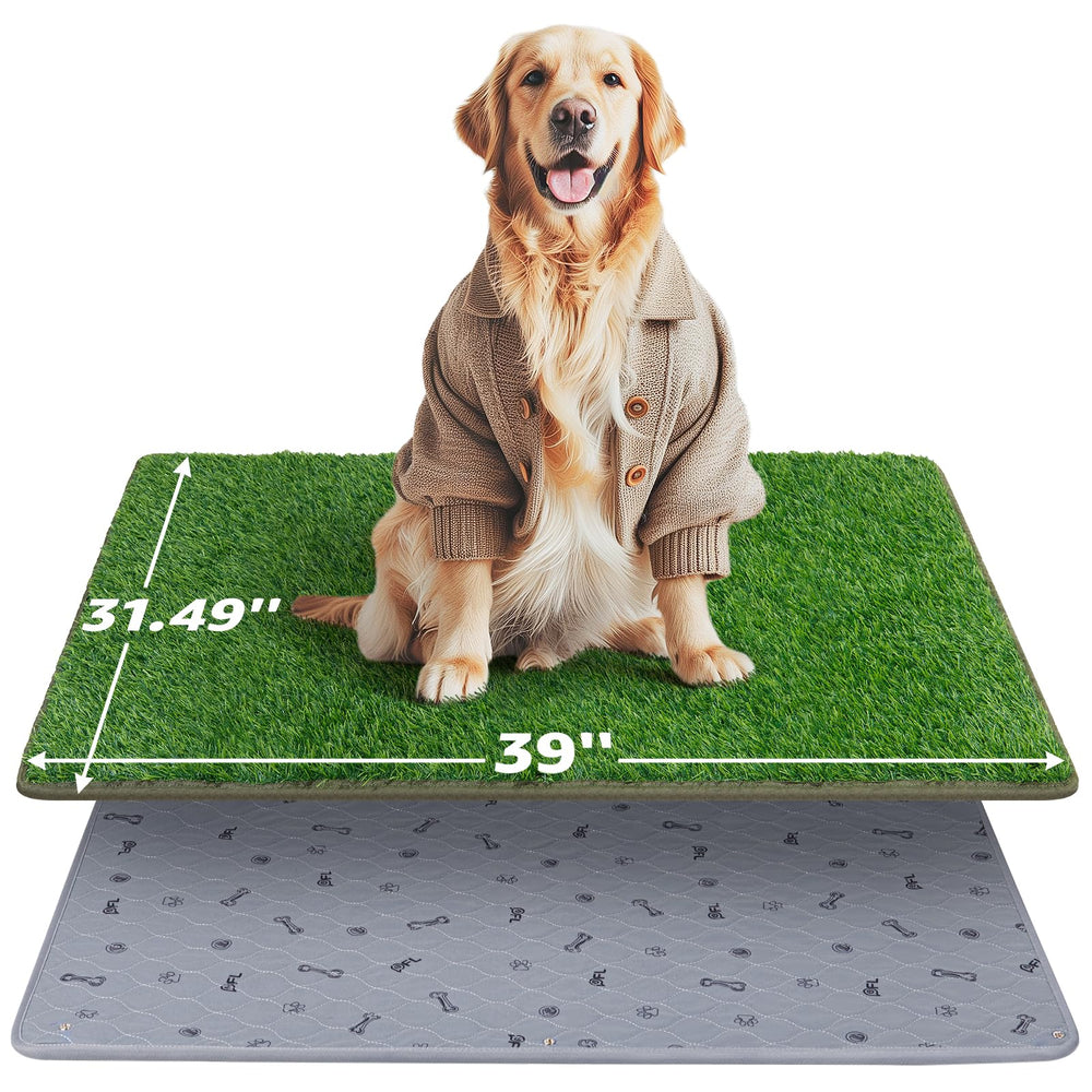 PICK FOR LIFE dog grass mat with pee pad tray provides leak-proof protection and easy cleanup.