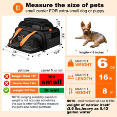 Pidipiti expandable pet carrier side expanded shows extra room for comfort.