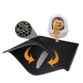 Pieviev Cat Litter Mat double-layer anti-tracking edge traps litter for cleaner floors.