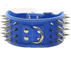 Pimaodog studded dog collar shown with spikes for secure, stylish daily walks.