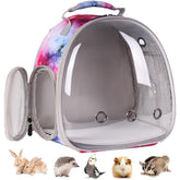 Pimoka galaxy pink bubble window front view for easy pet visibility on trips.