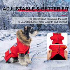 PINA small dog coat interior 230g flannel lining adds warmth.