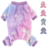 PinkBow dog onesie XXS with stars and moon print for cozy sleep