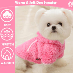 PinkBow XXS dog sweater chest close-up highlights easy-pull pullover design