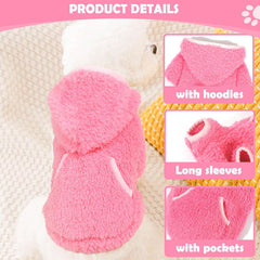 PinkBow XXS dog sweater fleece lining close-up shows softness