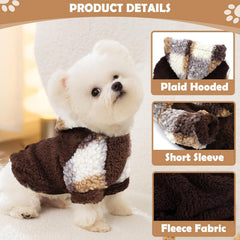 PinkBow puppy sweater with belly-cut for easy potty breaks.