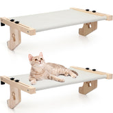 Pinkunn 2-set cat window perches assembled provide a sunlit lounging space.