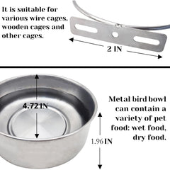 PINVNBY brackets and bowl provide sturdy cage mounting