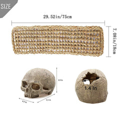 PINVNBY coconut shell cave provides secure retreat for arboreal reptiles.