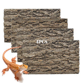 PINVNBY cork background 4pcs set - closeup texture for climbing reptiles in natural terrariums.