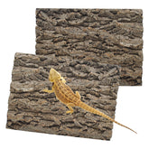 PINVNBY cork bark backdrop terrarium wall demonstrates natural habitat aesthetic and easy installation.