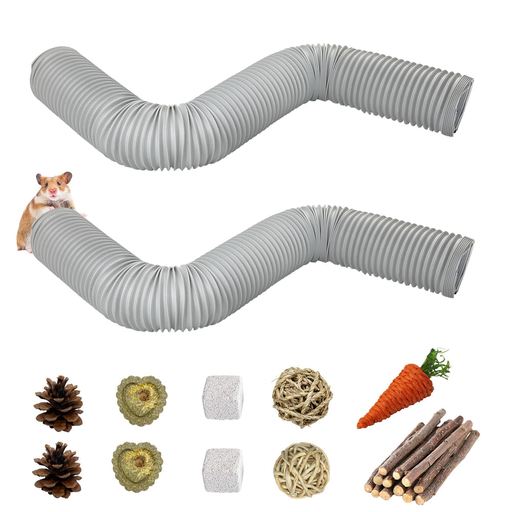 PINVNBY hamster tunnels foldable setup for customizable exercise and interactive play.