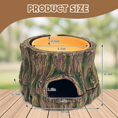 PINVNBY reptile hide cave with humidity water dish creates a humid microclimate for shedding relief.