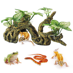 PINVNBY resin branch bronze closeup shows durable, fade-free finish for terrariums
